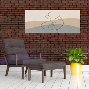 Tablou - Sărut de linie de artă (120x50 cm)