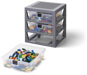 Organizator de depozitare cu 3 sertare LEGO®, gri