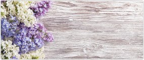 Tablou - Liliac pe lemn (120x50 cm)