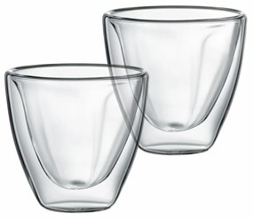 Set 2 pahare termorezistente 150ml, model inima, Mia