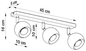 Plafonieră spot OCULARE 3xGU10/40W/230V