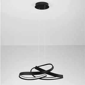 Lustra suspendata LED CCT OLIA aluminiu negru