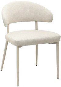 MAZZONI EXPORT IRIS Bej (material Basel 24)/cadru bej-gri (cașmir) - SCAUN MODERN TAPIȚAT PENTRU SALON/SUFRAGERIE BOHO