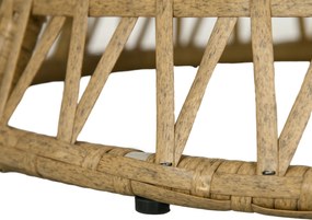 Outsunny Fotoliu din coș Fotoliu din ratan Scaun outdoor, stil boho, rezistent la intemperii, 85 cm x 70 cm x 82 cm, Crem + Natural | Aosom Romania