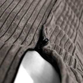 Fotoliu bean bag crem cu tapițerie din catifea reiată Seat Lounge – SLOWDOWN