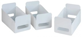 Set 3 cutii pliabile, Wenko, pliabile, 15 x 18 x 40 cm, polipropilena, alb