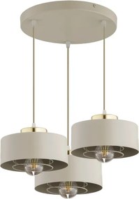 BRILAGI - Lustră suspendată pe cablu SPRING 3xE27/60W/230V bej/auriu