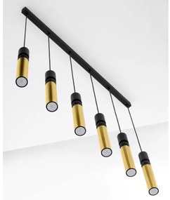 Lustră pe cablu Jupiter 2008 ALAS 6xGU10/10W/230V auriu/negru