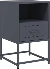vidaXL Noptieră, antracit, 36x39x60,5 cm, oțel