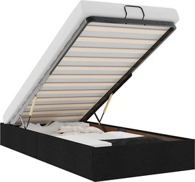 vidaXL Cadru de pat otoman fără saltea țesătură neagră 80x200 cm