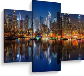 Tablou cu Manhattan noaptea (90x60 cm)