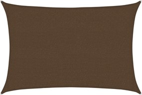 vidaXL Pânză parasolar, maro, 2,5x4 m, HDPE, 160 g/m²