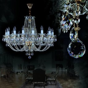 Candelabru Cristal Bohemia Exclusive 16 brate, diam. 86cm GWYNETH XVI CE