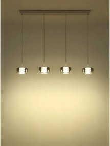Globo 16024-4WR - Lustra suspendată pe cablu BELINDA LED/24W/230V alb/fumuriu