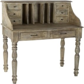 Secrétaire în stil French Provincial, din lemn masiv de mango, cu finisaj vintage, „Voltaire”