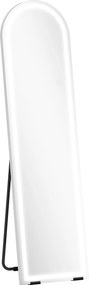 HOMCOM Oglindă de corp întreg cu lumini LED, 150 x 40 cm, arcuită, dimabilă, 3 culori de lumină, freestanding sau montare pe perete, Alb | Aosom Romania