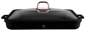 Tava grill patrata cu capac 34 cm Black Rose Berlinger Haus BH 7789, antiaderenta, negru