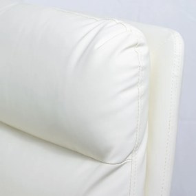 Scaun de relaxare crem REL 407 din piele ecologică cu balans și reglaj pe înălțime