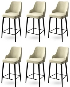 Set de scaune de bar Enox Cream, 6 buc.