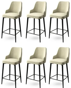Set de scaune de bar Enox Cream, 6 buc.