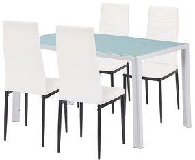 Mabel 4+1 set de sufragerie alb-negru