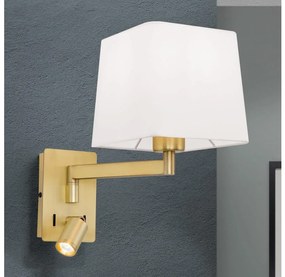 Orion WA 2-1469/1- Lampă LED de perete CARLTON 1xE27/40W/230V + LED/3W alb/auriu