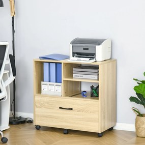 Vinsetto Mobilier Birou din Lemn cu Suport pentru Imprimantă, Design Elegant și Modern, Ideal pentru Birou Acasă | Aosom Romania
