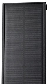 Lampă de perete exterioară neagră 60 cm cu LED reglabil în 4 trepte cu solar - Serena