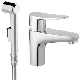 Baterie lavoar Rubineta Static monocomanda finisaj crom lucios cu set de dus igienic