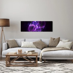 Tablou abstract cu bulbuci (cu ceas) (90x30 cm)