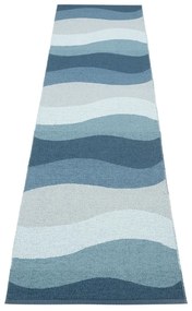 Covor tip traversă pentru interior și exterior albastru 70x300 cm Urvi Water – Pappelina