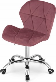OFERTA Scaun de birou roz inchis AVOLA VELVET II. calitate