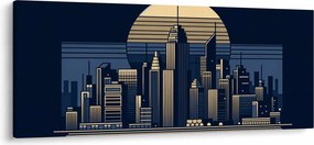 Tablou – Oraș geometric (120x50 cm)