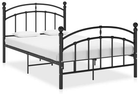 324973 vidaXL Cadru de pat, negru, 120x200 cm, metal