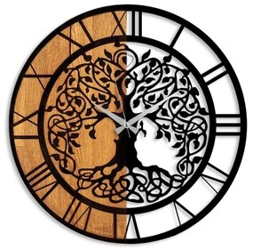 Ceas de perete d. 56 cm 1xAA lemn/metal