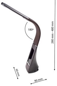 LED Lampă de masă cu display LED/6W/230V maro