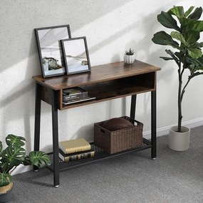 Masa Consola Vintage, Maro Rustic, 100 x 34 x 80 Cm