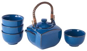 Set 5 piese pentru ceai din ceramică MIJ, albastru