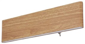 Aplica LED cu iluminat ambiental sus/jos SIEGFRIED Aplica LED cu iluminat ambiental sus/jos SIEGFRIED aspect lemn 12W