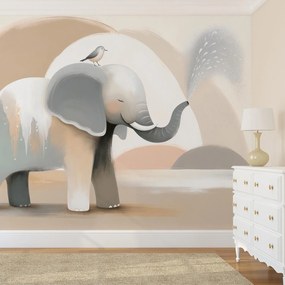 Fototapet - Elefant pastelat (147x102 cm)