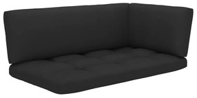 Canapea din paleti cu 2 locuri, cu perne, lemn pin gri tratat Negru, Canapea cu 2 locuri, Gri, 1