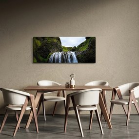 Tablou - Stânci cu cascadă (120x50 cm)