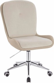 HR690K Scaun Velvet&amp;soft Piele Pu Cremos/Cremos Bază Cromata