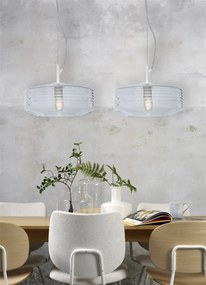Lustra/Pendul design decorativ Verona ribbed, clear
