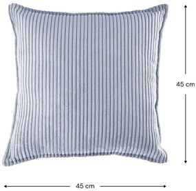 Pernă decorativă pentru copii albastră cu tapițerie din catifea reiată Block – Wigiwama