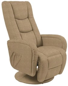 Fotoliu recliner cu functie de masaj Pulsar 2 stofa bej H106 cm