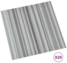 330149 vidaXL Plăci de pardoseală autoadezive 20 buc. gri deschis PVC 1,86 m²
