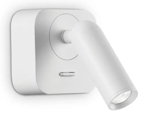 Aplica moderna cu spot LED directionabil BEAN SQUARE AP alba