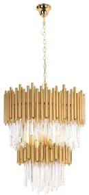 Lustră pe lanț MAXLIGHT P0283 VOGUE 16xE14/40W/230V d. 60 cm auriu