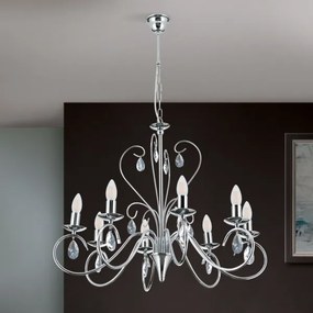 Lustră de cristal pe lanț Orion LU 1658/8 ALESSIA 8xE14/40W/230V crom lucios